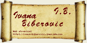 Ivana Biberović vizit kartica